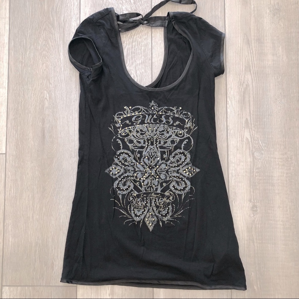 GUESS 💜 Short Sleeve Shirt with stud detail Medium